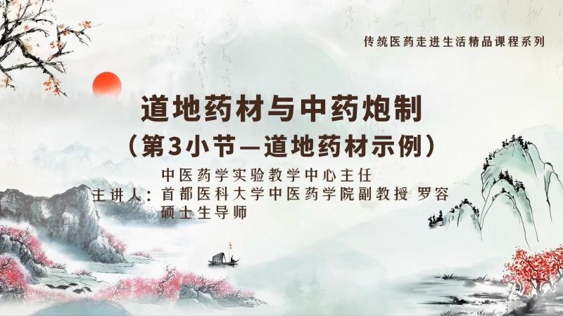 道地药材与中药炮制之道地药材示例